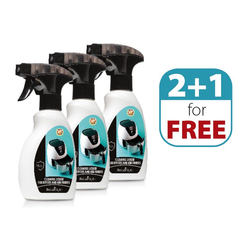 3 x Tisztítófolyadék olajsütőkhöz és airfryerekhez