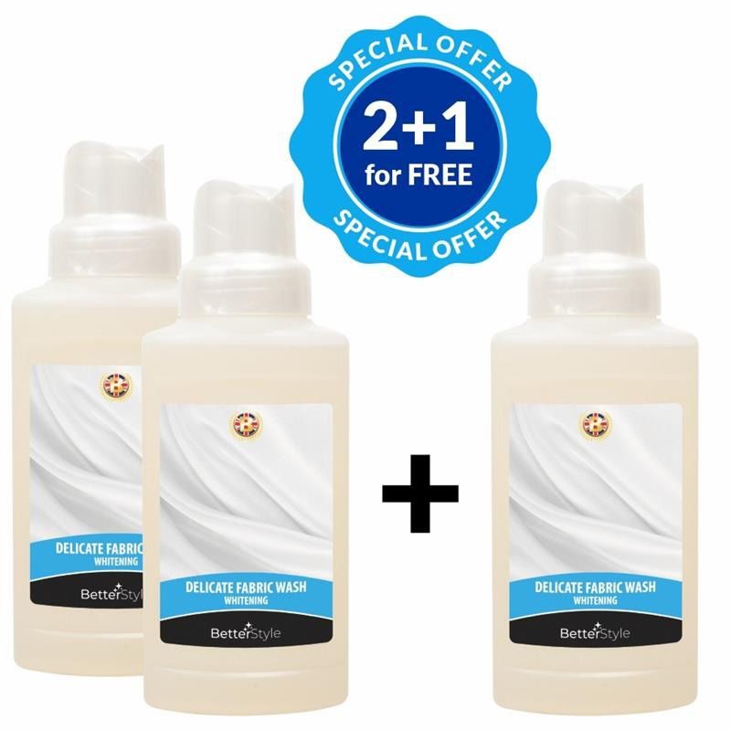 2+1 Fehérítő hatású mosófolyadék függönyökhöz és gyengéd szövetekhez