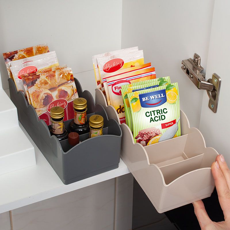 Rekeszes tároló bézs