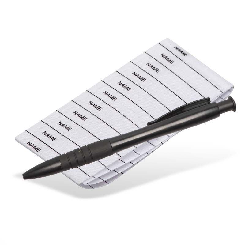 Vasalható ruhacímke tollal