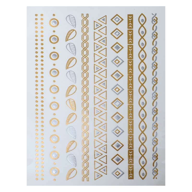 Tetoválás - geomatriai formákat ábrázoló matricák