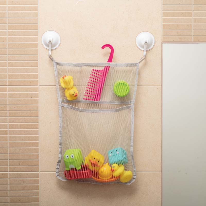 Tapadókorongos fürdőszobai tároló