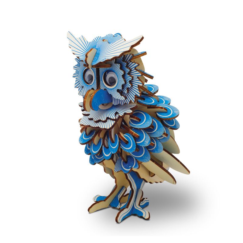 Fából készült 3D-s puzzle-bagoly