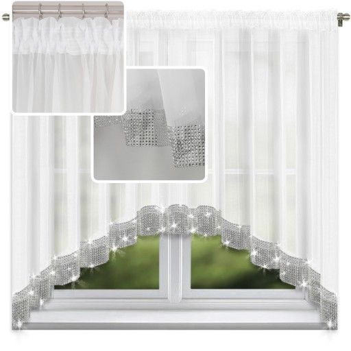 Glamour függöny cirkóniákkal 400x150 cm