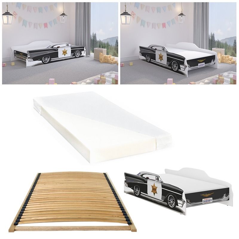 Gyerekágy Serifautó 140 × 70 cm
