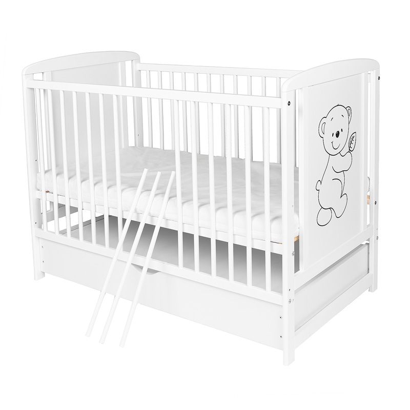 Gyerekágy fiókkal és matraccal, 120 x 60 cm