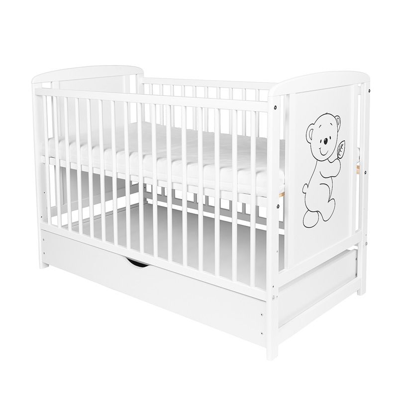 Gyerekágy fiókkal és matraccal, 120 x 60 cm