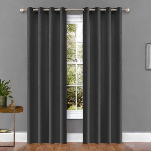 Glamour velúr függöny sötétszürke 140 x 230 cm ringlis felfüggesztéssel (1 db.)