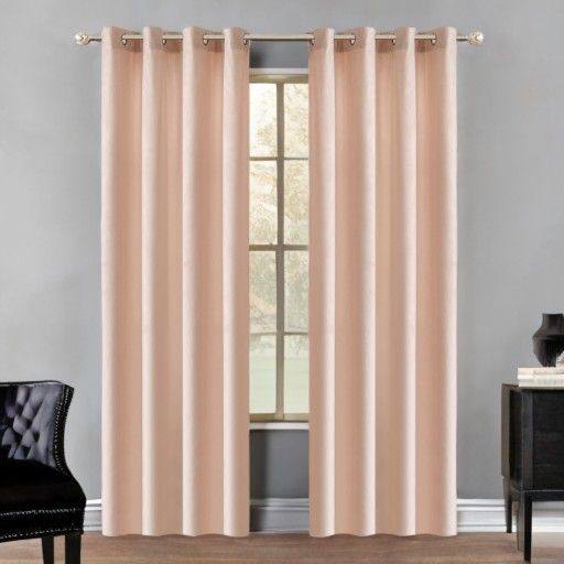 Glamour velúr függöny bézs 140 x 230 cm ringlis felfüggesztéssel (1 db.)