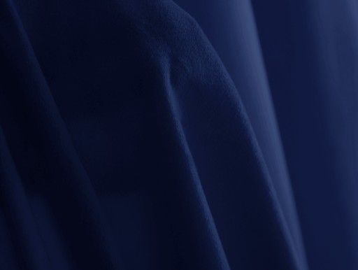 Glamour velúr függöny sötétkék 140 x 250 cm ringlis felfüggesztéssel (1 db.)