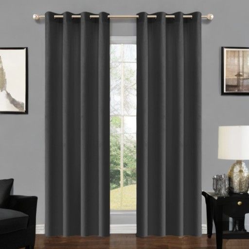 Glamour velúr függöny sötétszürke 140 x 250 cm ringlis felfüggesztéssel (1 db.)