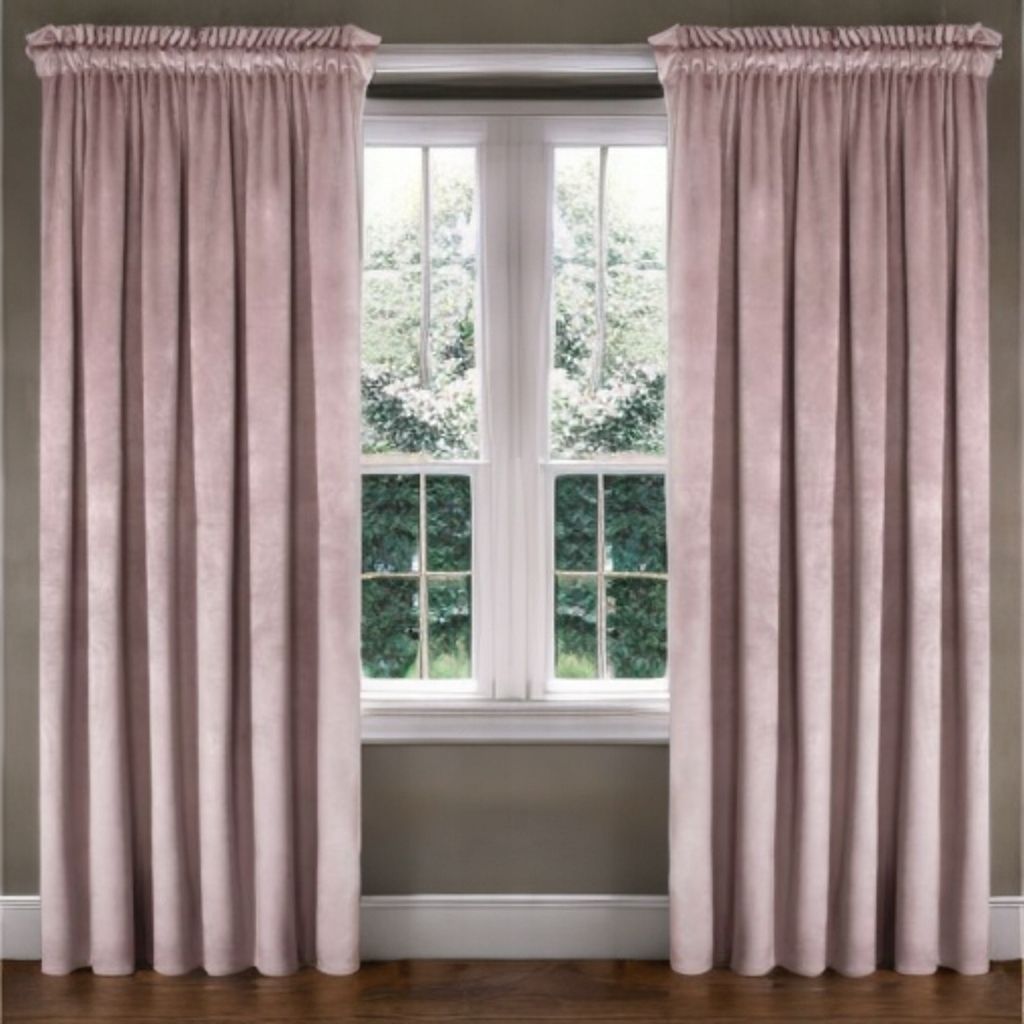 Glamour velúr sötétítő függöny púderrózsaszín 140 x 250 cm ráncolós szalaggal (1 db.)