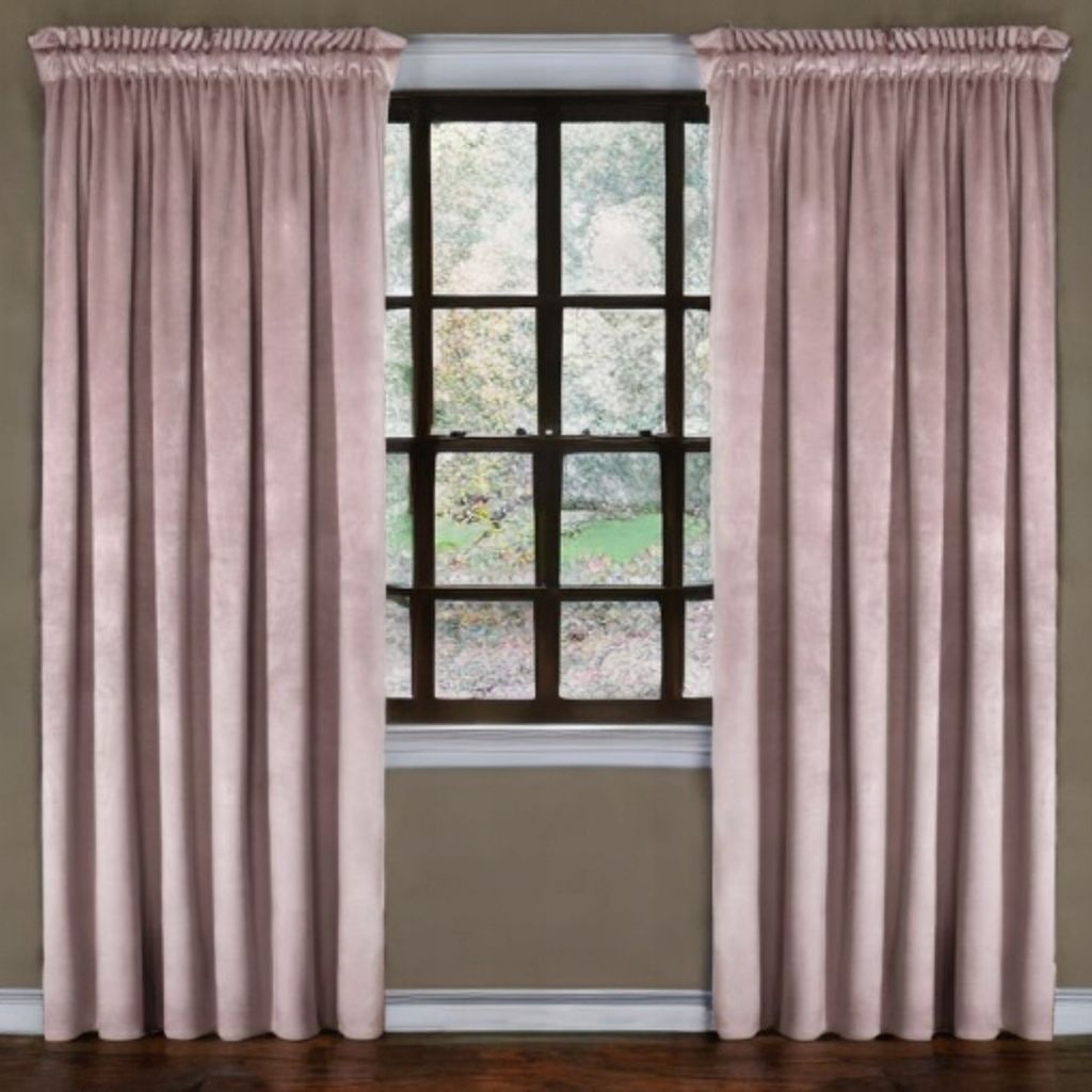 Glamour velúr sötétítő függöny púderrózsaszín 140 x 250 cm ráncolós szalaggal (1 db.)