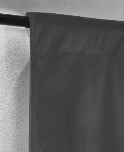 Zasłona glamour z weluru ciemnoszary 140x250cm na taśmie (1 db.)