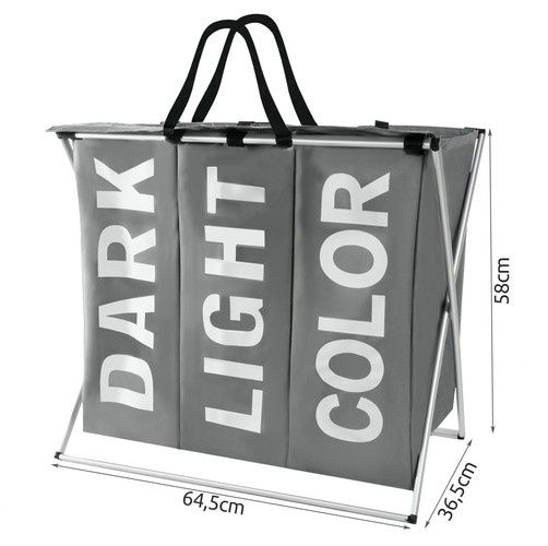 Háromrekeszes szennyeskosár