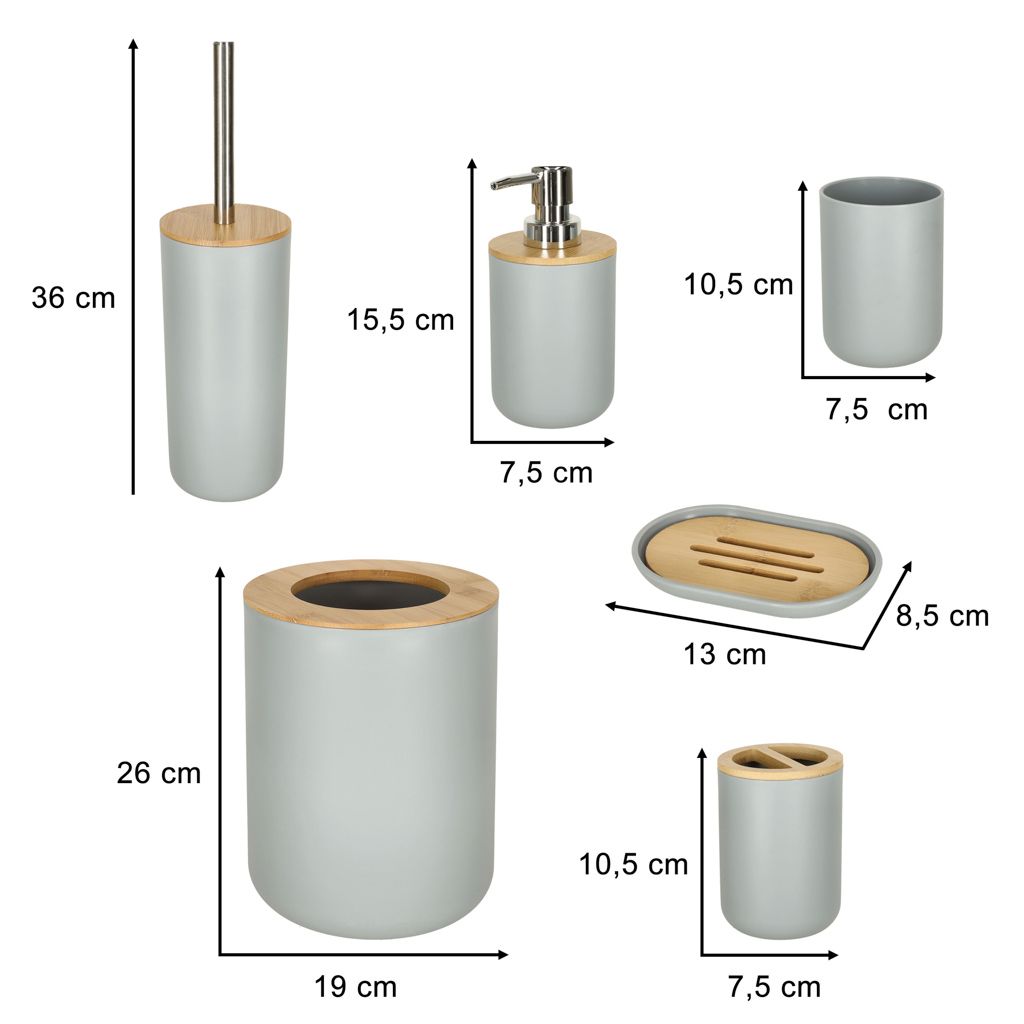 6 részes fürdőszoba szett