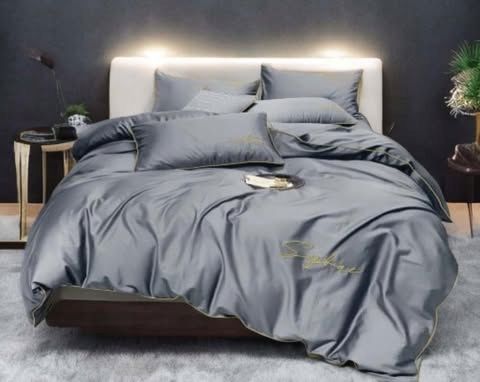 3 részes mikroszálas ágyneműgarnitúra 160x200 cm-es paplanhuzattal, grafitszürke színben