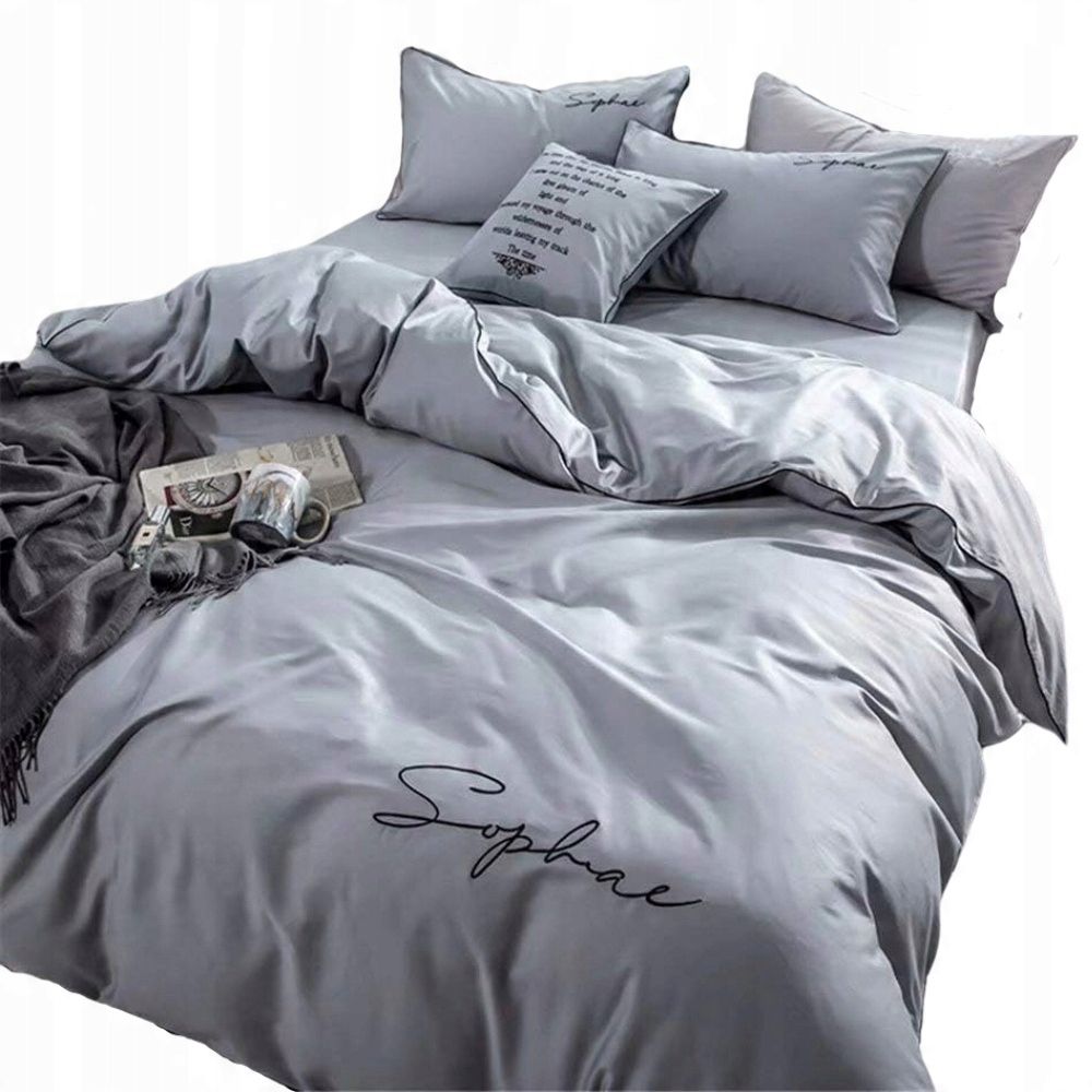 3 részes mikroszálas ágyneműgarnitúra 160x200 cm, világosszürke színben