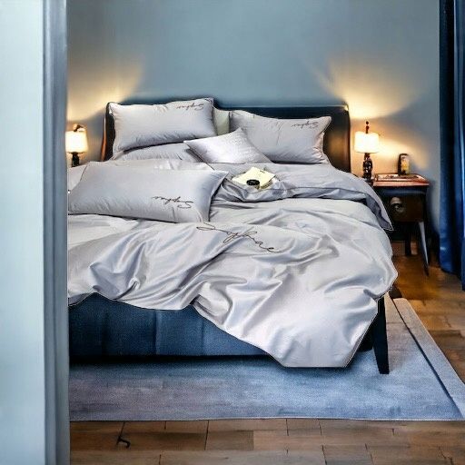 3 részes mikroszálas ágyneműgarnitúra 160x200 cm, világosszürke színben