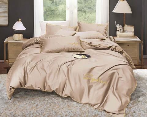 3 részes mikroszálas ágyneműgarnitúra 200x220 cm, bézs szín