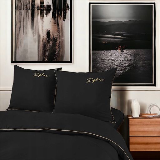 3 részes mikroszálas ágyneműgarnitúra 200x220 cm, fekete szín