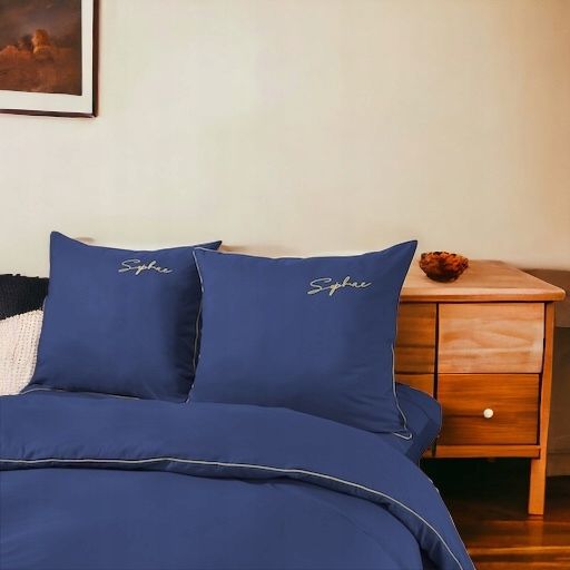 3 részes mikroszálas ágyneműgarnitúra 200x220 cm, sötétkék szín