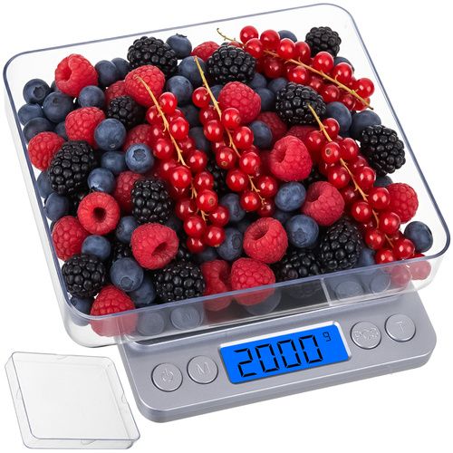 Konyhai mérleg 2 kg - pontos grammmérleg LCD kijelzővel