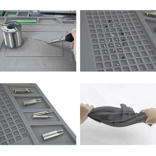 Szilikon szerviz alátét mágneses zsebekkel