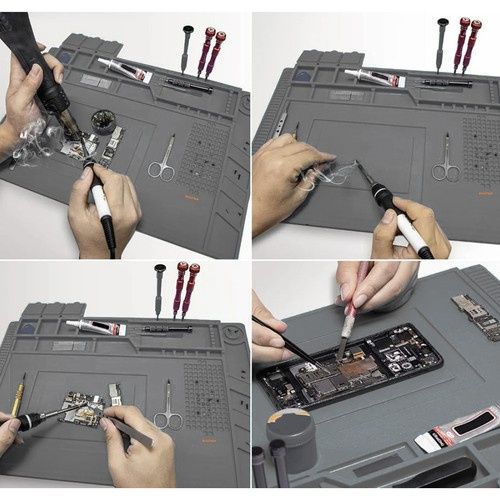 Szilikon szerviz alátét mágneses zsebekkel