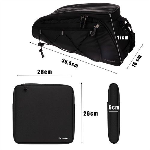 Kerékpáros csomagtartó táska - 3 db-os szett