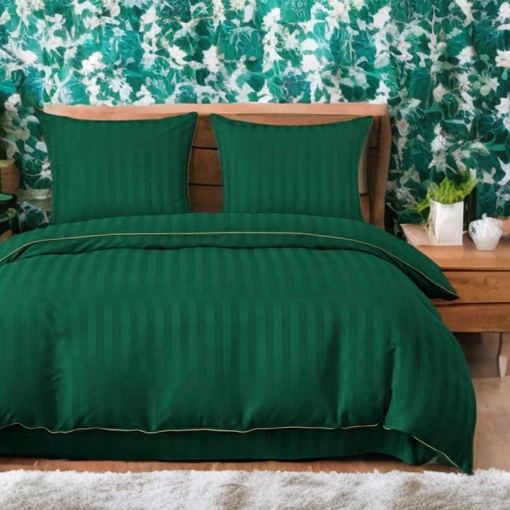 3 részes damaszt ágyneműgarnitúra, zöld szín, 160x200 cm