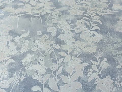 3 részes ágyneműgarnitúra fodrokkal, szürkéskék virágmintával, 160x200 cm