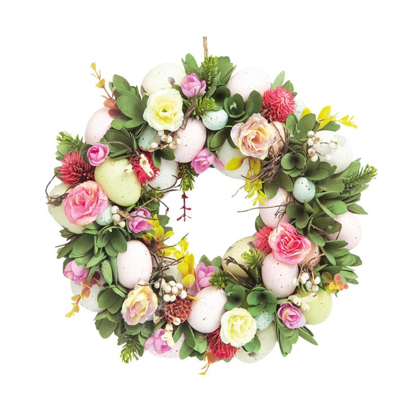 Virágos és tojásos koszorú