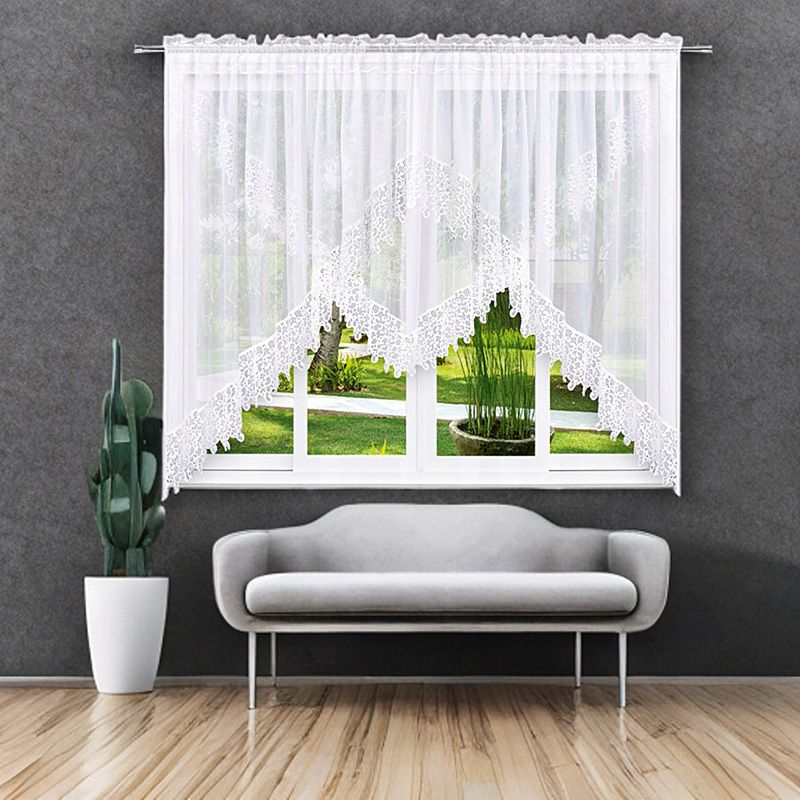 Fehér függöny gipiur csipkével 400x160 cm