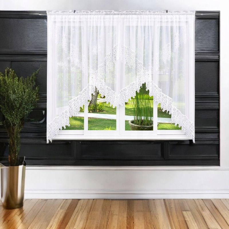 Fehér függöny gipiur csipkével 400x160 cm