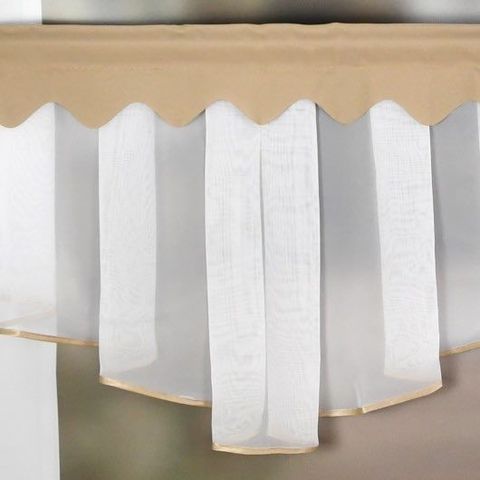 Szett: konyhai voálfüggöny 200x80 cm + vitrázsfüggönyök 90x50 cm