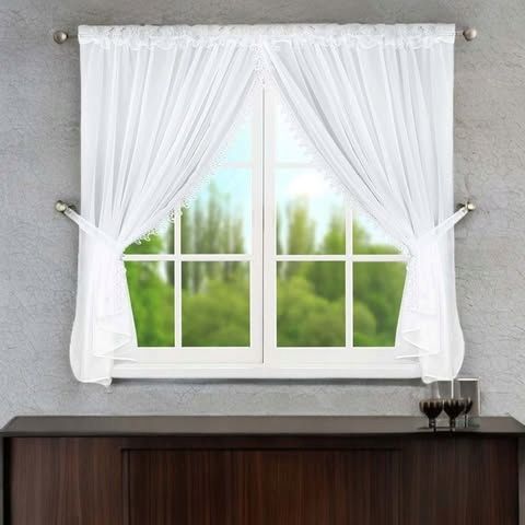 Voálfüggöny gipiur csipkével 400x150 cm
