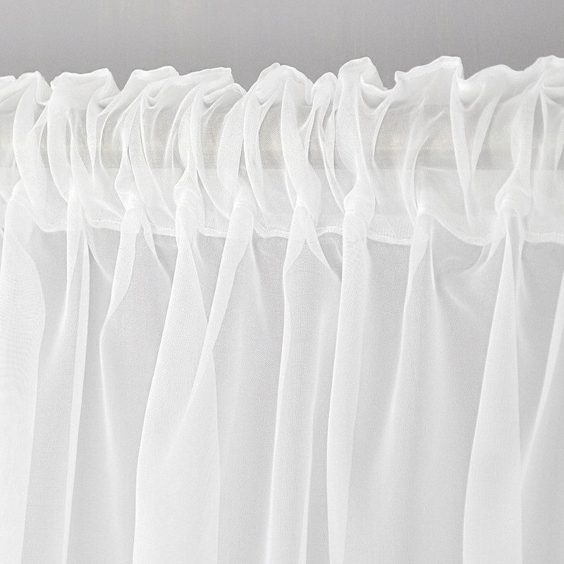 Fehér voile függöny íves kivitelben, gipűrrel 400×150 cm