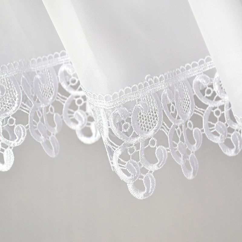 Fehér voile függöny íves kivitelben, gipűrrel 400×150 cm