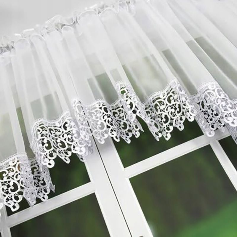 Szett: függöny gipűrrel 400×100 cm és vitrázs függönyök 180×50 cm