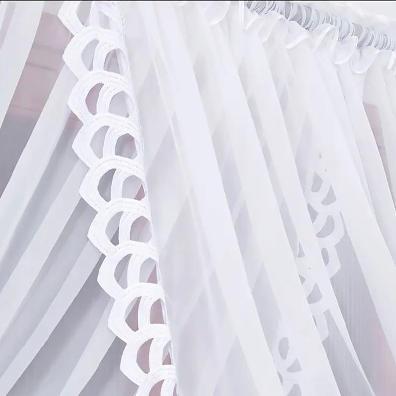 Voile függöny virágmintás gipűrrel 400×160 cm