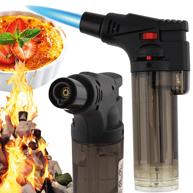 Nagy gázöngyújtó viharálló lánggal