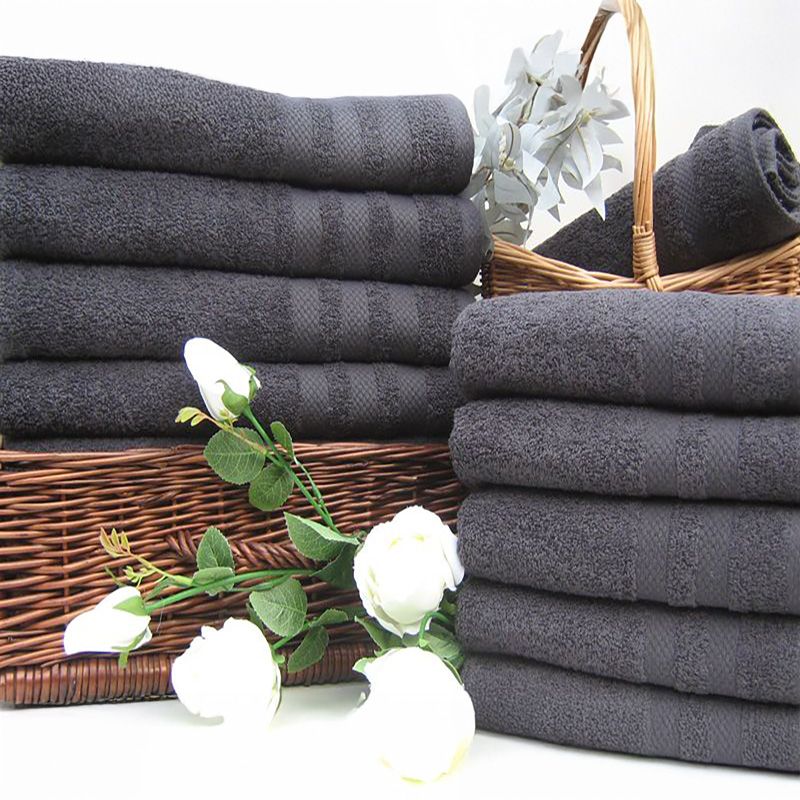 Grafitszürke frottír törölköző 70×140 cm