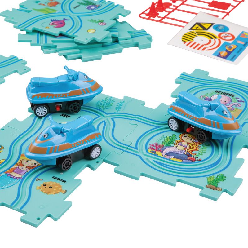 Oktató puzzle – pálya, útvonal, kisautók