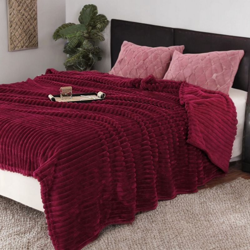 Bordó 3D bordázott takaró