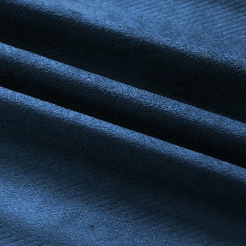 Sötétkék bársony függöny halszálka mintával 140 × 250 cm