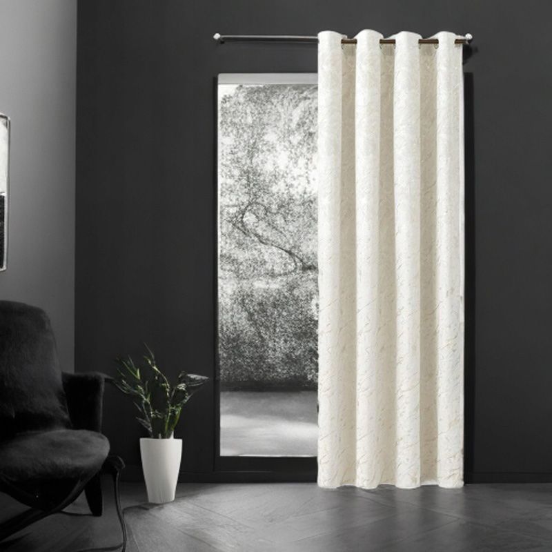 Pezsgőszínű bársony függöny márvány mintával 140 × 250 cm