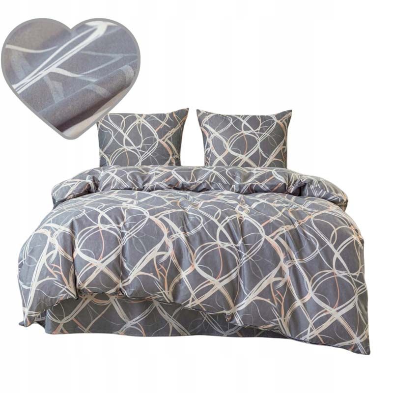 3 részes pamut szatén ágyneműgarnitúra Kunkorok 200x160 cm