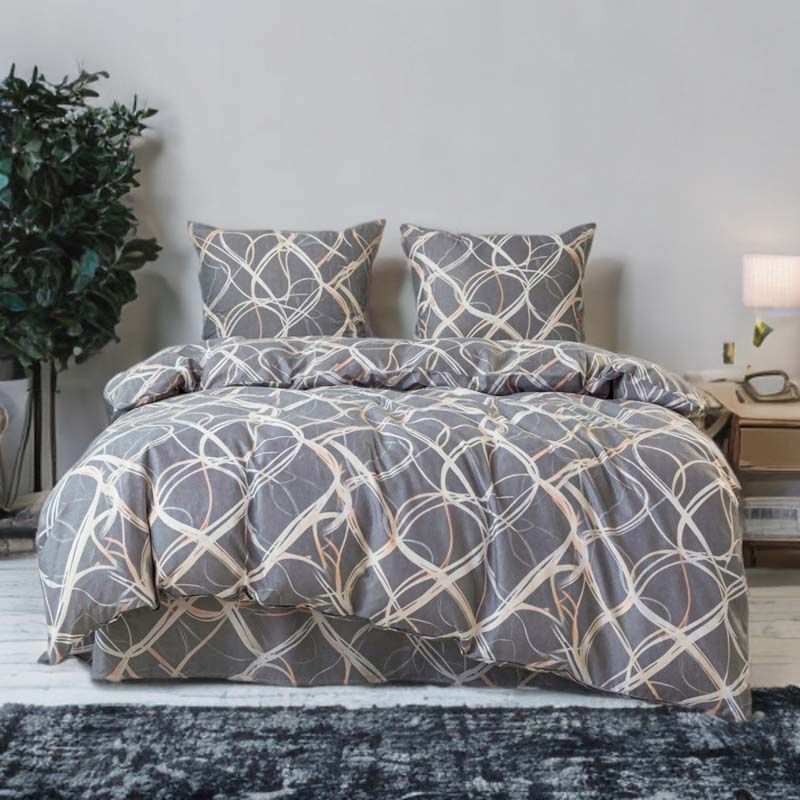 3 részes pamut szatén ágyneműgarnitúra Kunkorok 200x160 cm