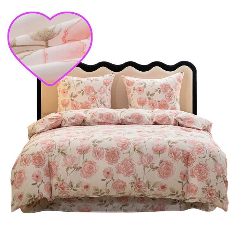 3 részes pamut szatén ágyneműgarnitúra Rózsák 200x160 cm